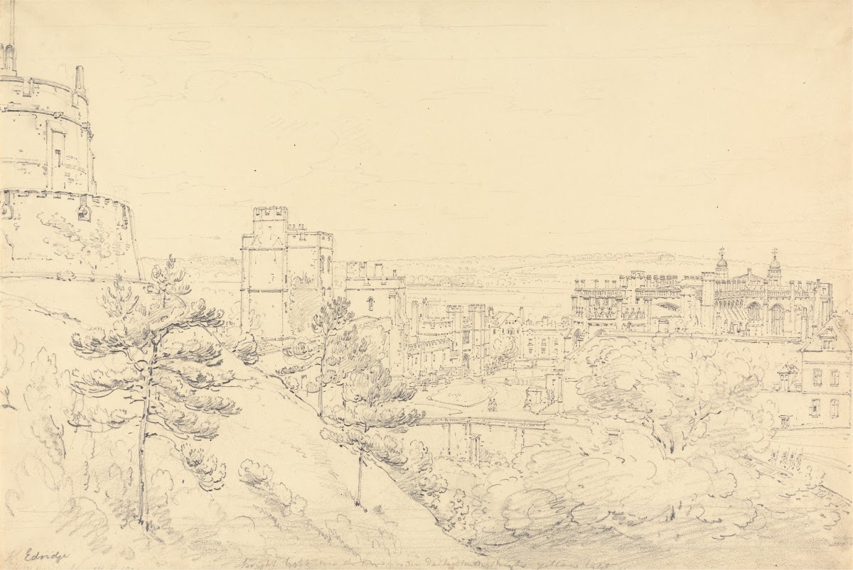 Windsor Castle from the Glacis of the Round Tower 1804