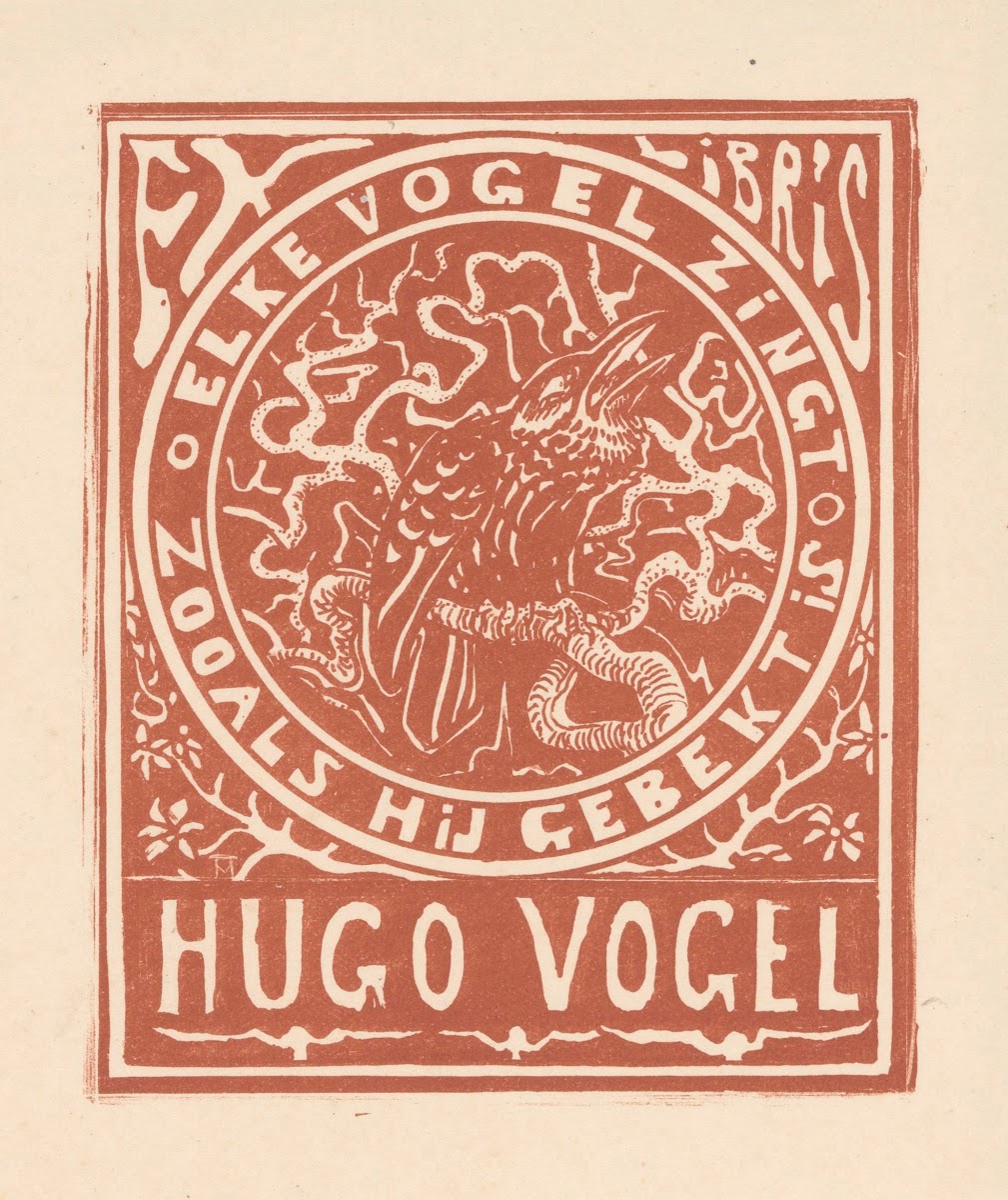 Ex libris van Hugo Vogel 1896