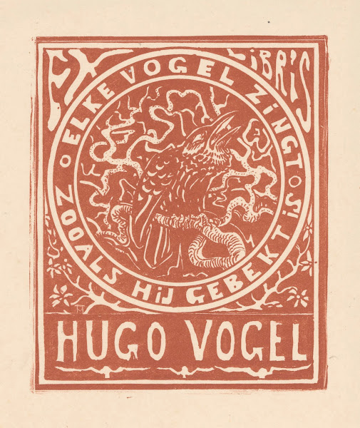 Ex libris van Hugo Vogel 1896