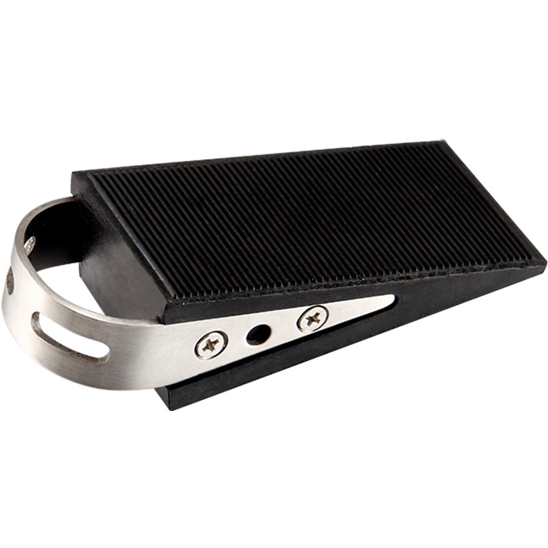Stainless steel door stopper with rubber buffer