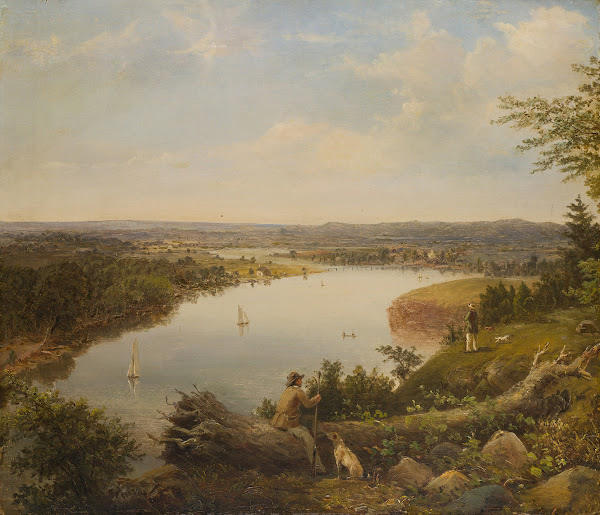 The Hudson River Valley near Hudson New York ca 1850