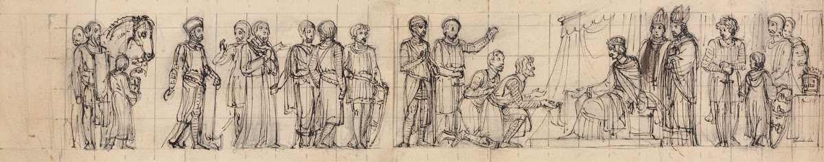 Study of Knights Paying Homage to the King