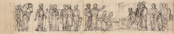Study of Knights Paying Homage to the King