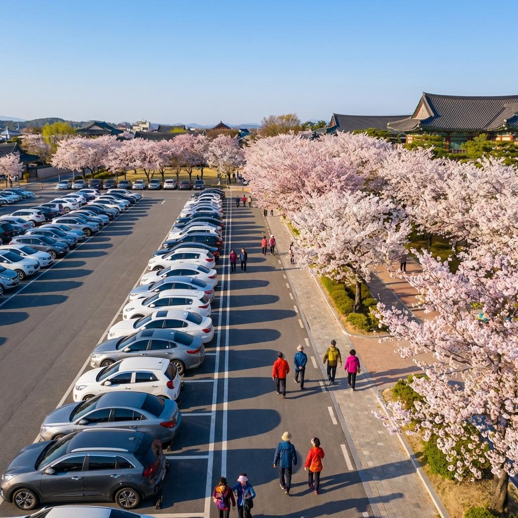 주차 지옥 탈출! 현지인이 알려주는 경주 벚꽃 시즌 주차 & 교통 꿀팁 (가족여행 필수)