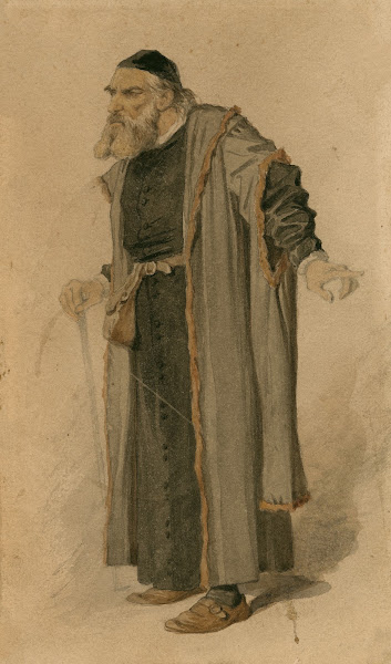 Costume design for Merchant of Venice Shylock 1879