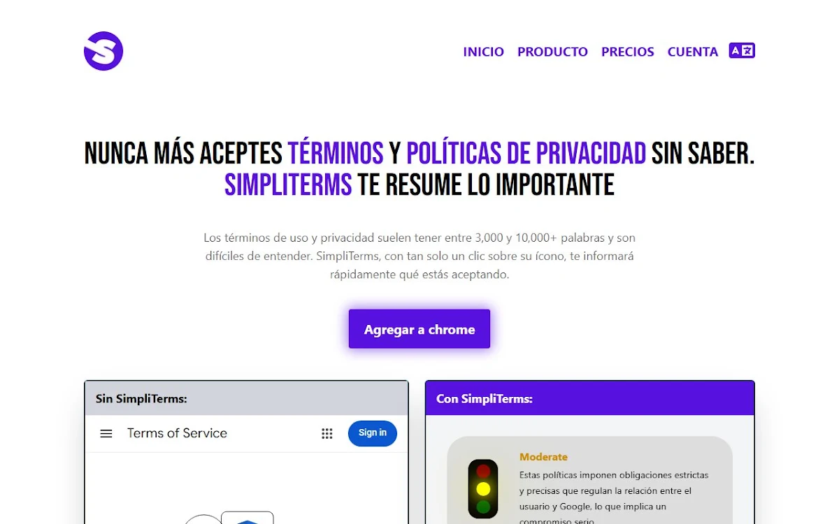 Captura de Simpliterms