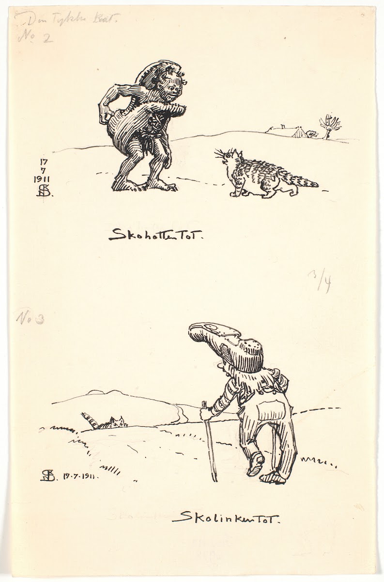 To udkast til Den tykke kat 1911