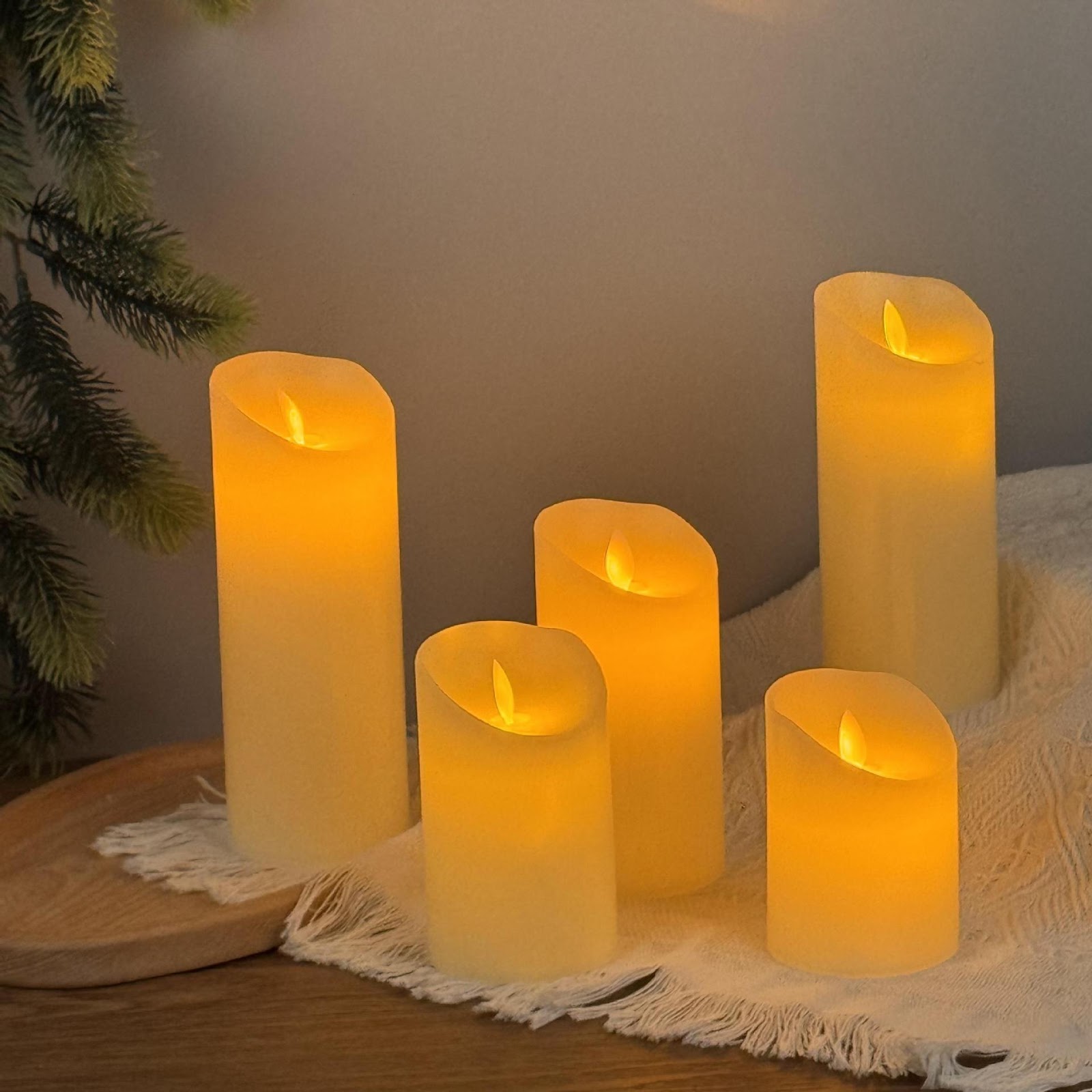 LED Real Wax Candle with Flickering Effect
