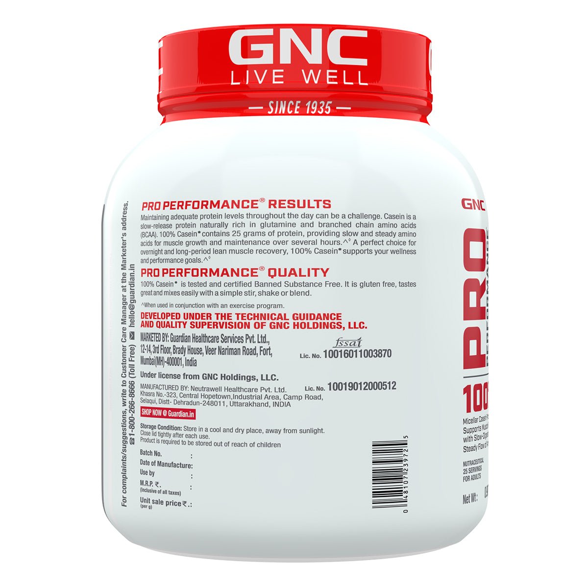 GNC Pro Performance 100% Casein Protein — Chocolate Supreme, 2 lbs