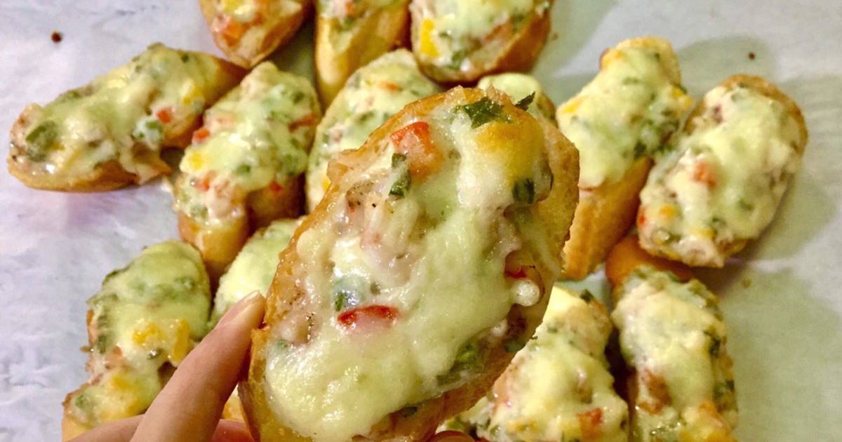 Bánh mì nướng sốt tôm