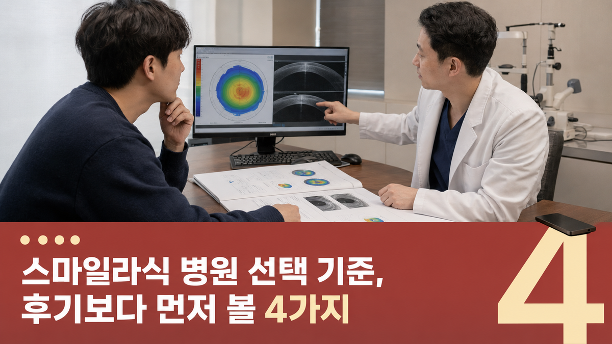 스마일라식 병원 선택 기준, 후기보다 먼저 볼 4가지