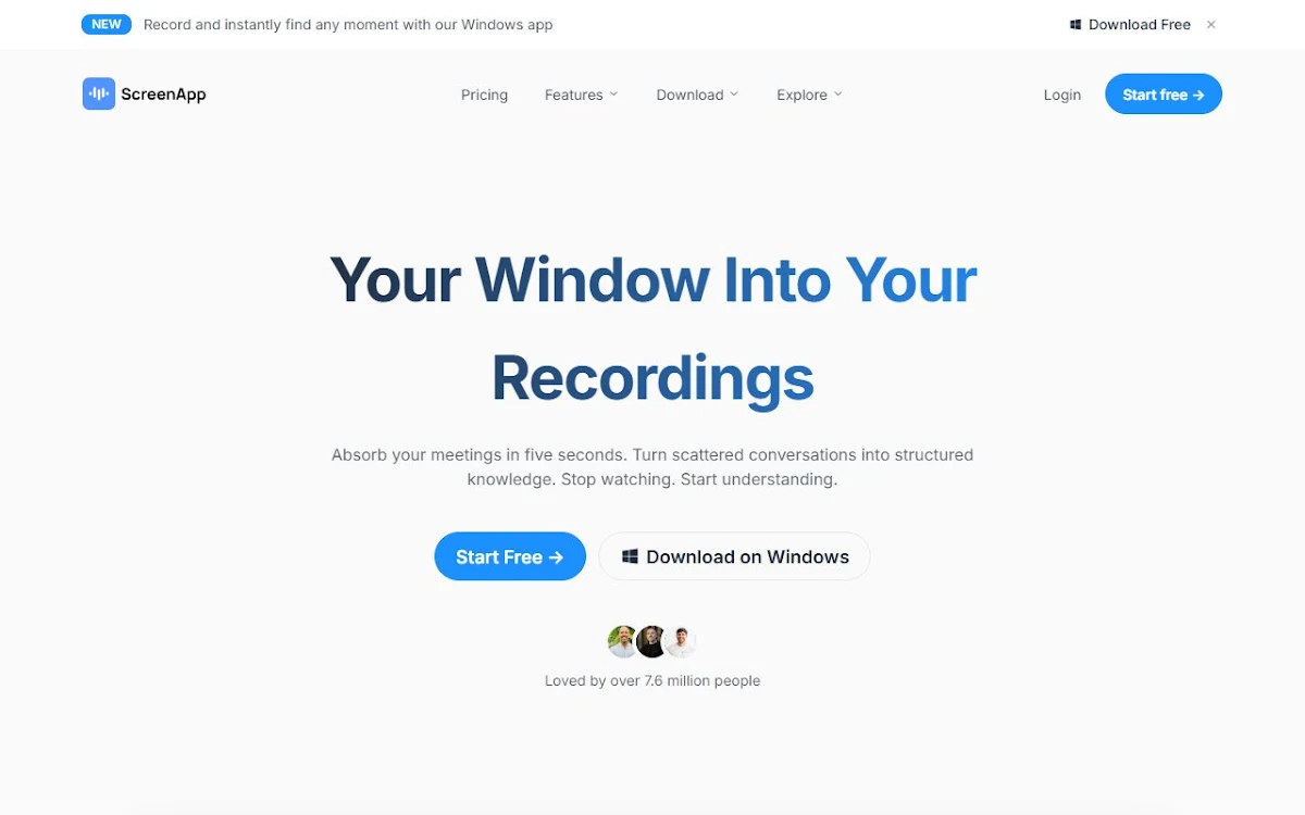Captura de ScreenApp