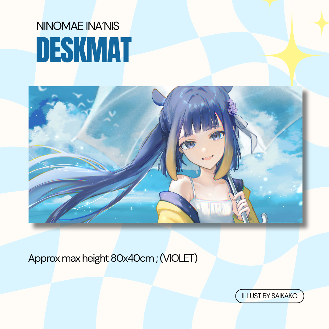 Deskmat Ninomae Ina'nis VIOLET by Saikako