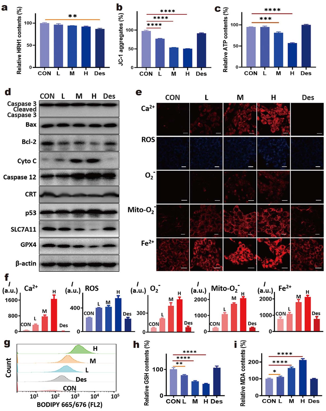 Repurposing antihistamine to chemotherapy via a molecular delivery platform co-targeting mitochondria and endoplasmic reticulum