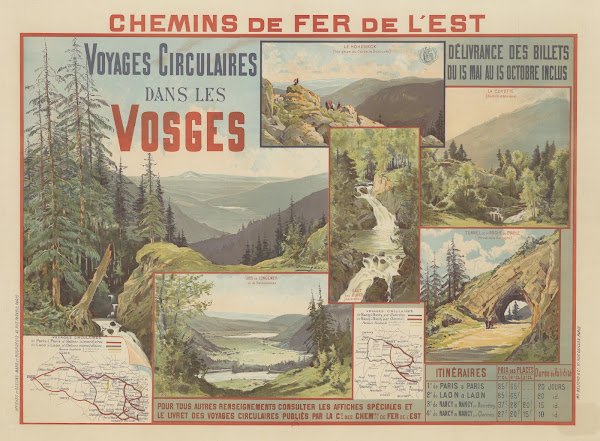 Chemins de Fer de lEst Voyages circulaires dans les Vosges 1891