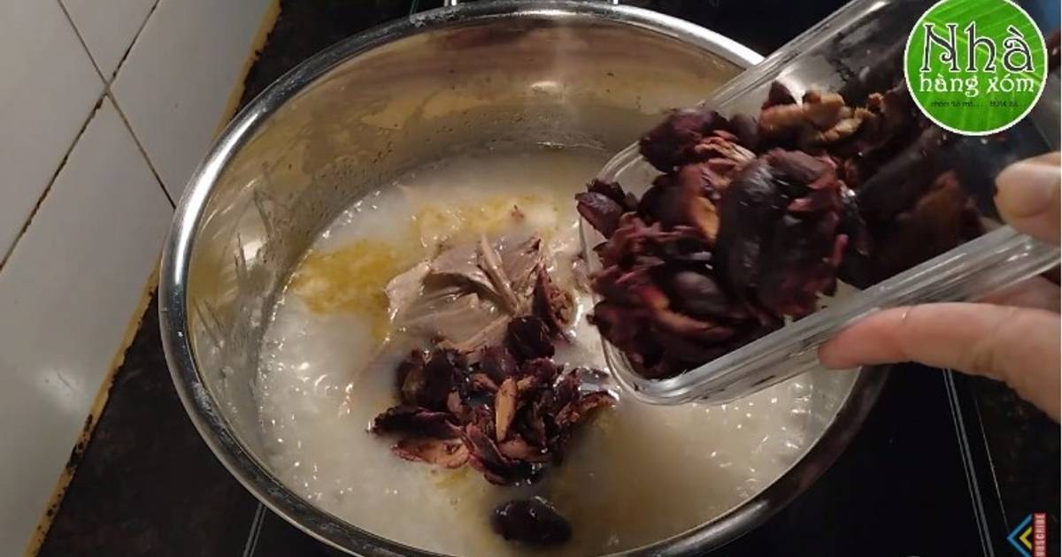 Nấu cháo trám đen, món ngon không tưởng