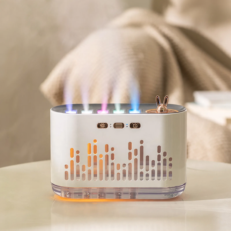 Ultrasonic humidifier with aromatherapy and LED light