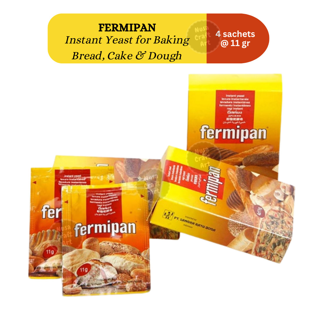 Fermipan Red Instant Dried Yeast For Fresh Baking Bakery Bread Bakers 4 sachets