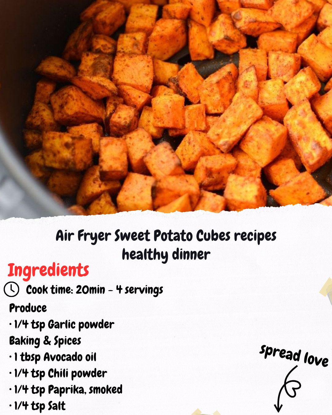 Air Fryer Sweet Potato Cubes recipes healthy dinner