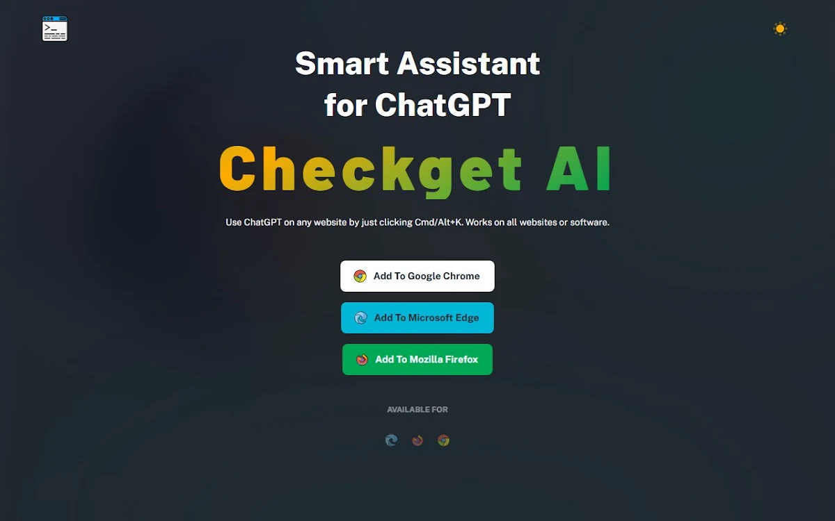 Captura de Checkget AI