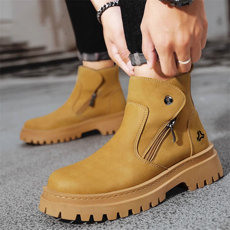 British-style men's work boots