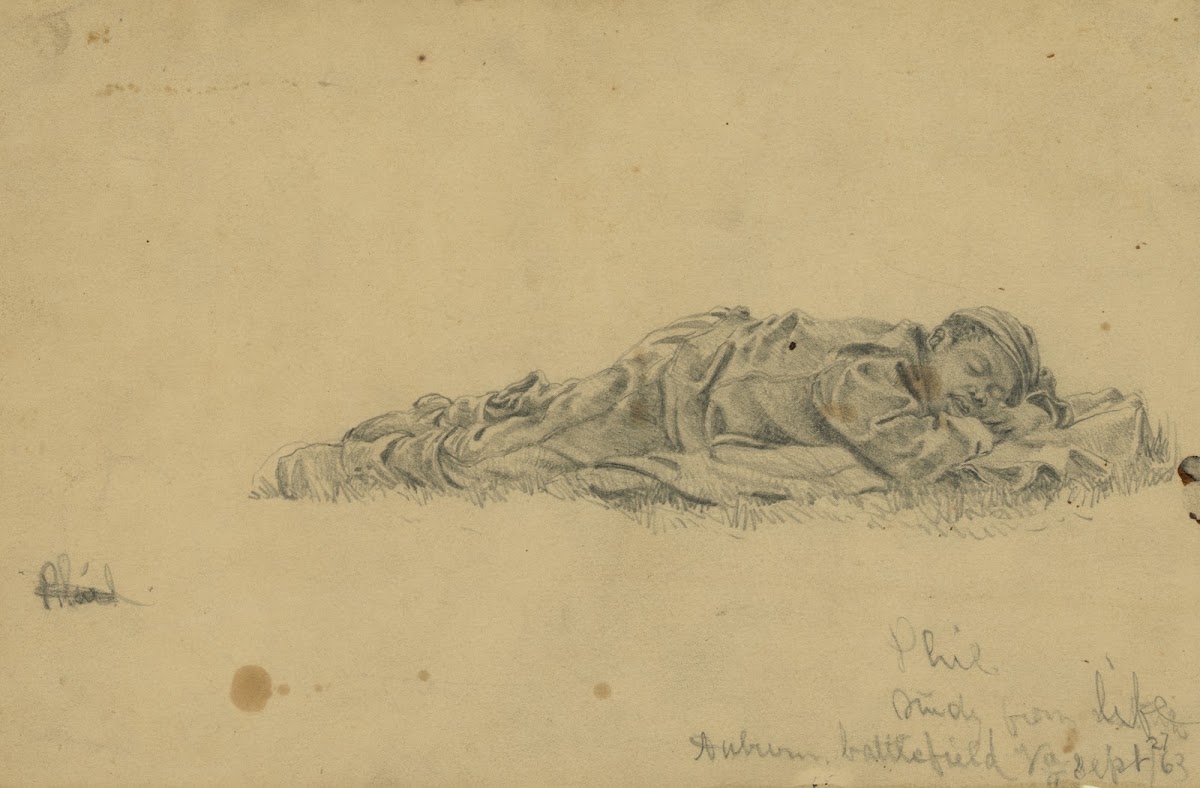 Phil study from life Auburn battlefield Va 1863