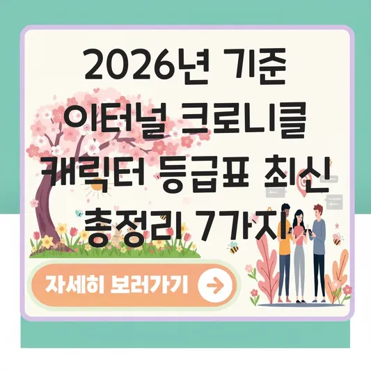 이터널 크로니클 캐릭터 등급표 최신