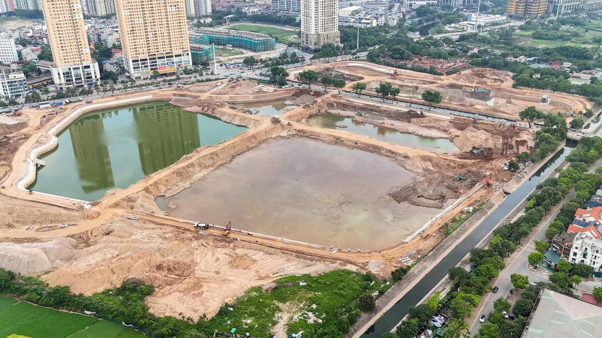 Loạt hồ điều hòa ở Hà Nội dần lộ diện trước mùa mưa - Báo VTC News