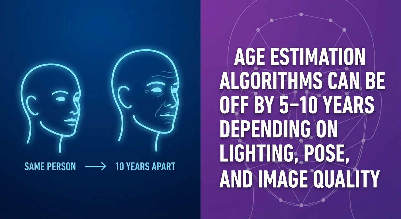 A 10-Year Age Swing from Lighting Alone — What Facial Algorithms Are Really Measuring