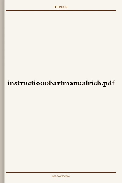 instructio00bartmanualrich