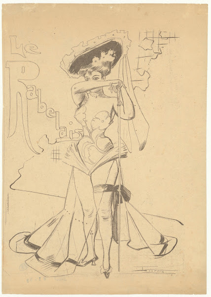 Scène de music hall  meneuse de revue Le Rabelais 1900 1913