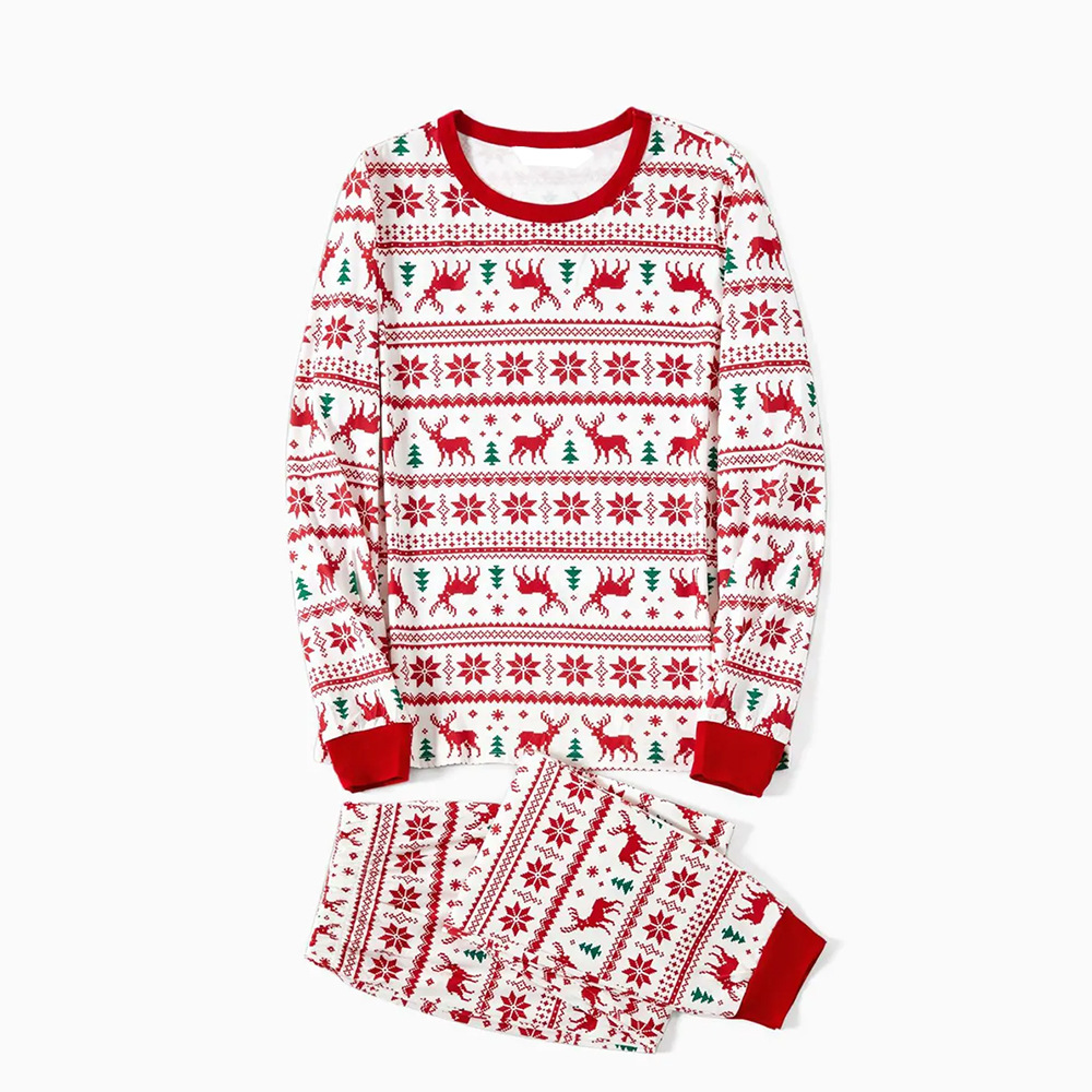 Christmas pajama set for the family, festive print