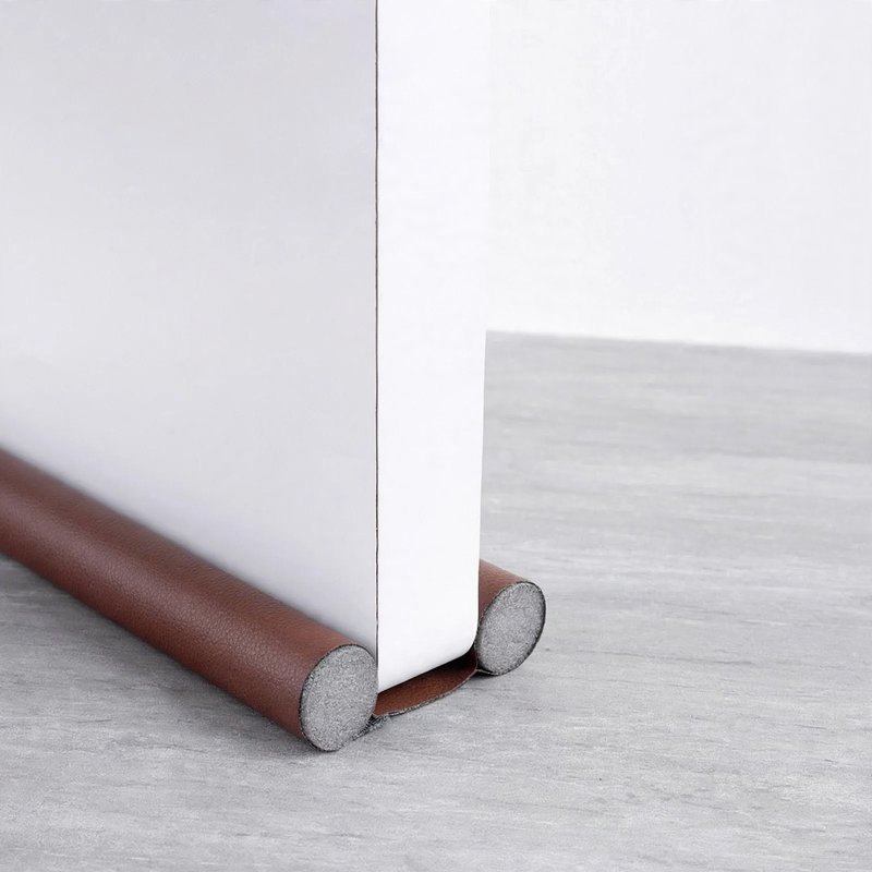 Double door bottom seal in leather look
