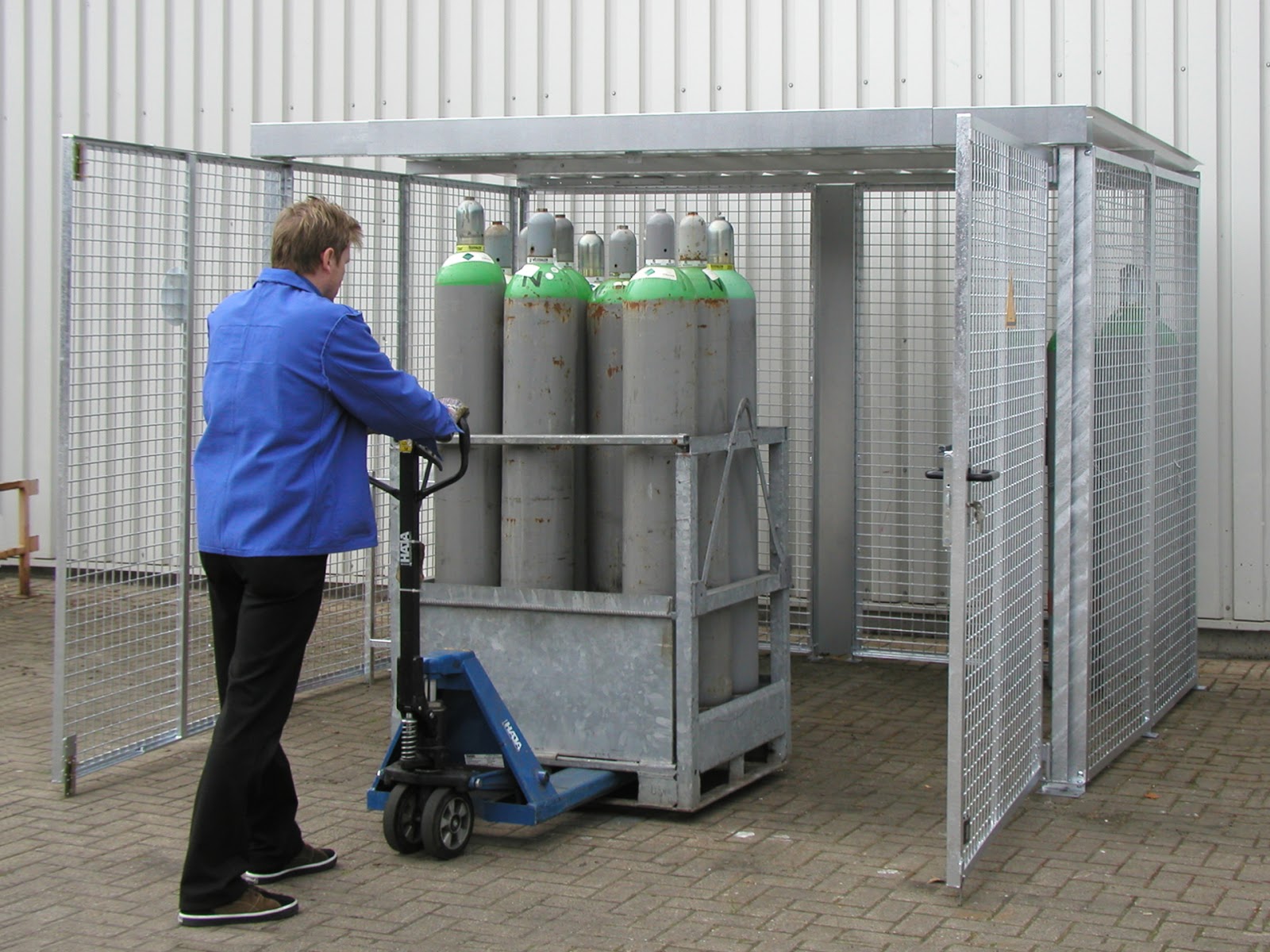 Gasflessen-container GFC-M5/D-DF, vuurverzinkt