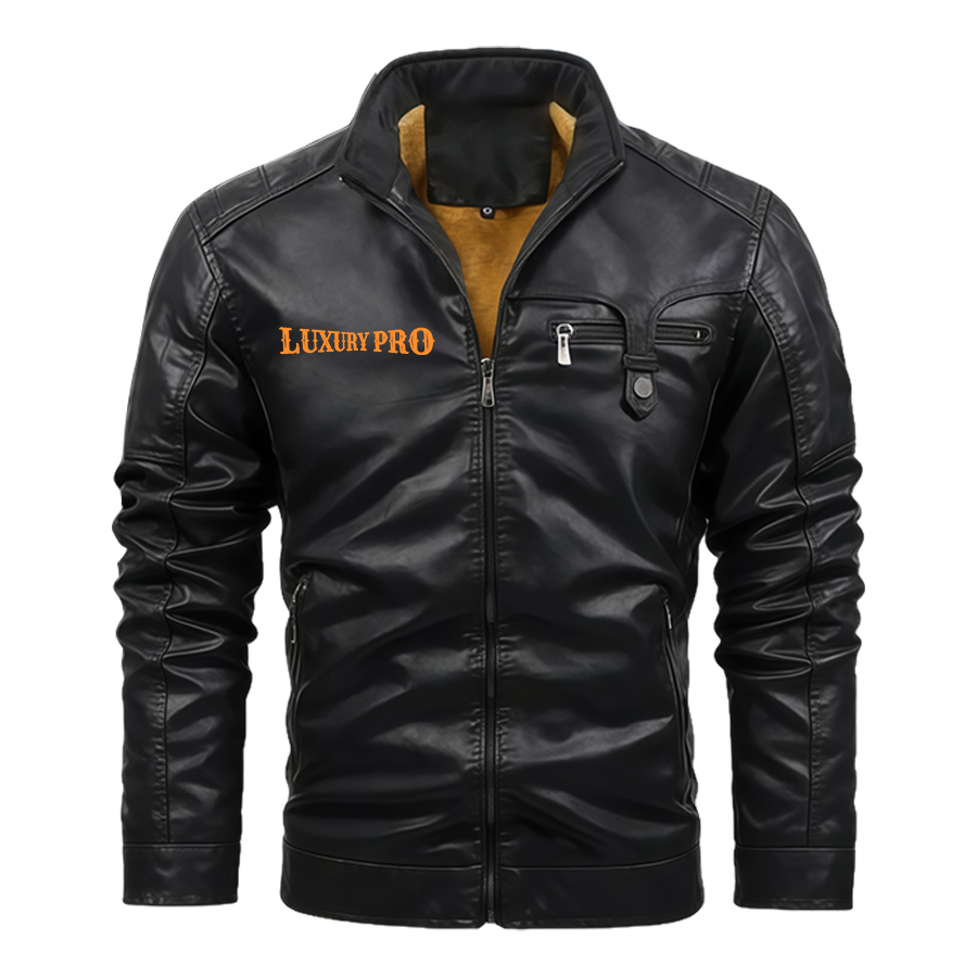 2D Leather Jacket 6 - Yellow Fleece Lining