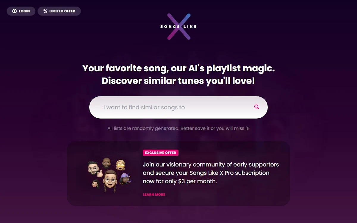 Captura de Songs Like X