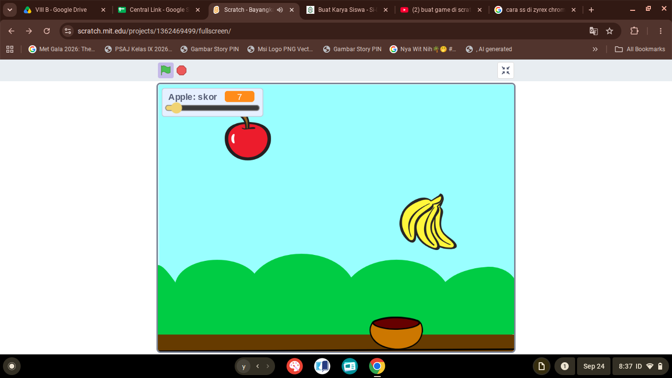 GAME  MENANGKAP APEL DAN PISANG