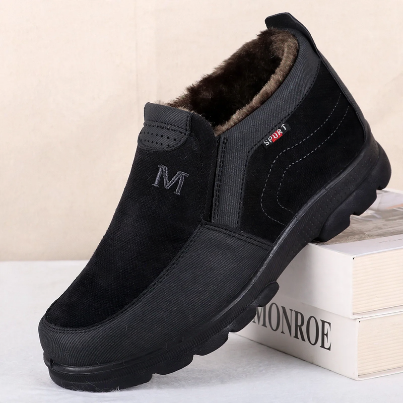 Men's winter boots, PU upper material, warm lining