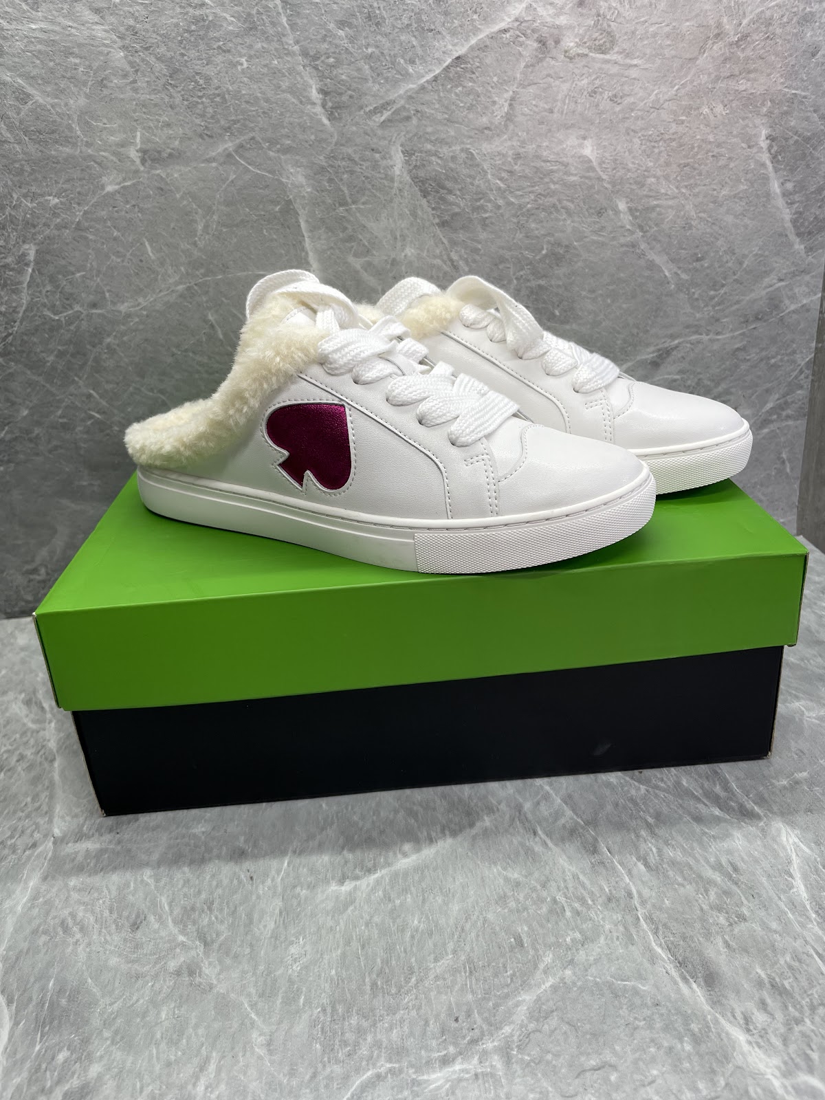 KS Shoes Fur White Purple S6 #132
