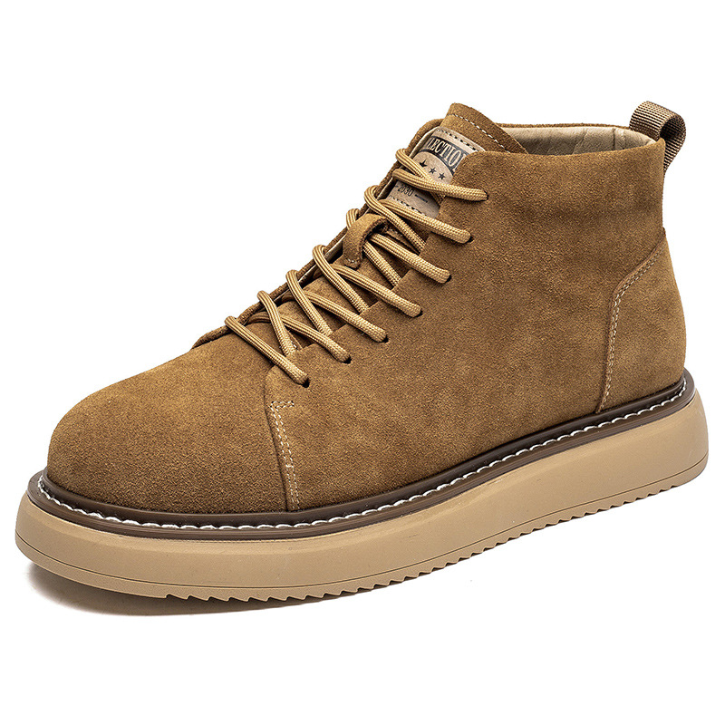 Men's vintage-style boots with platform sole