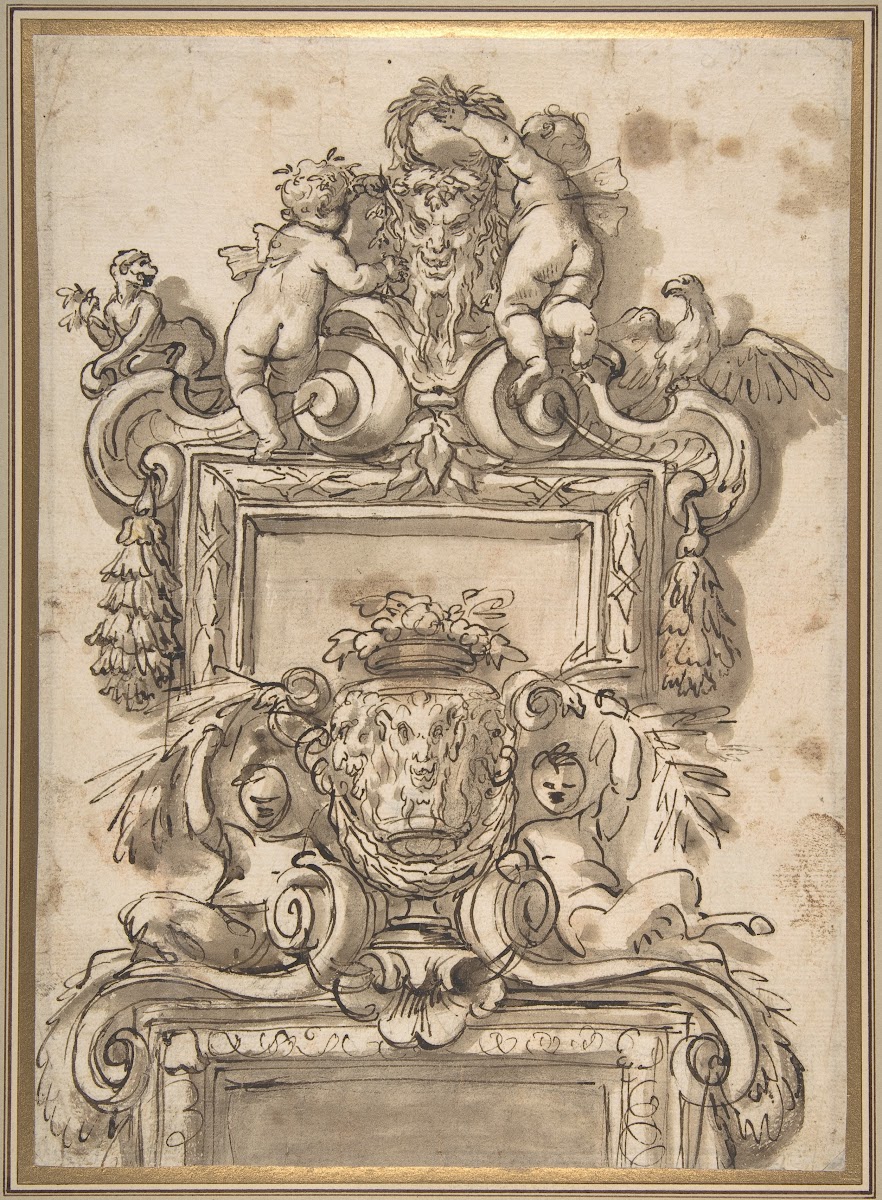 Design for an Overdoor Decoratio ca 167090