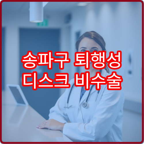 송파구 퇴행성 디스크 비수술 치료 잘하는 병원 추천