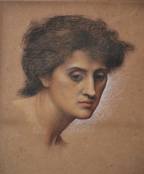 Study of female head for The Cadence of Autumn 1905