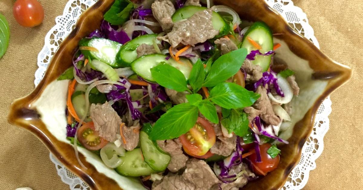 Salad bò ngũ sắc