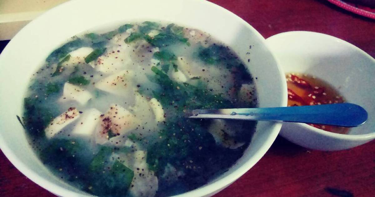 Cháo nghêu tía tô