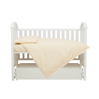 Changeable bedding for a baby crib 3 el Twins Auro (calico) fitted sheet with elastic band beige