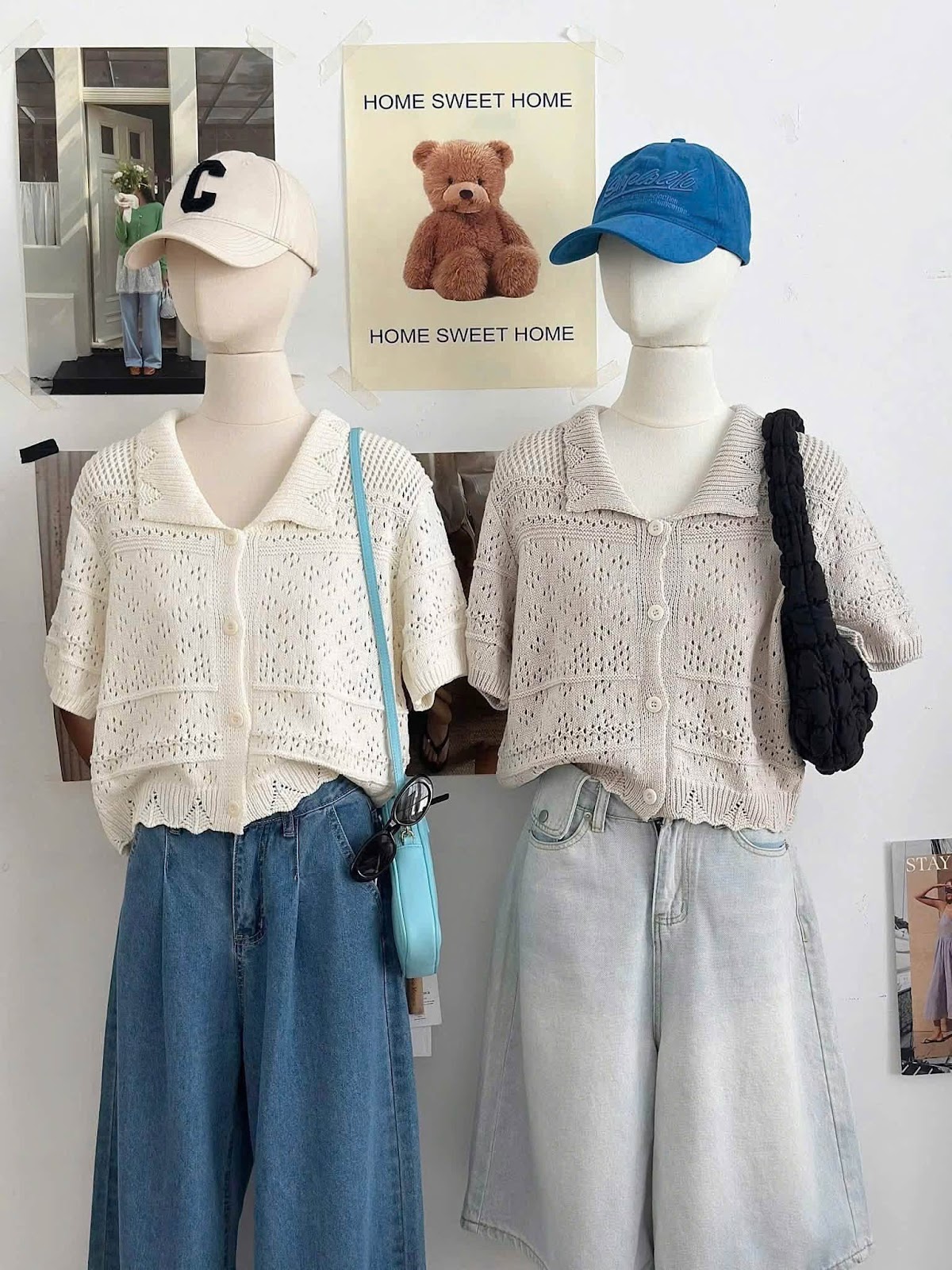 Áo len ngắn tay cổ bẻ nút XONXEN SHOP 80757 – Image 4
