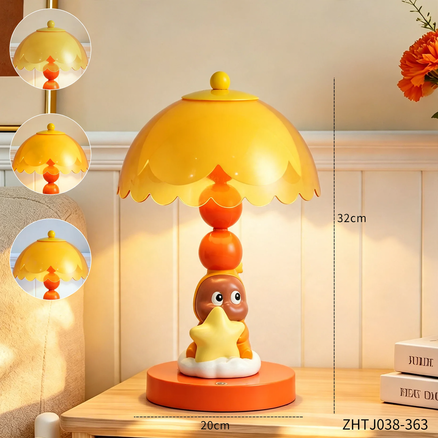 Cloud and star table lamp for children