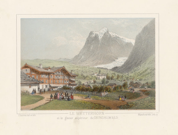 Le Wetterhorn et le glacier supérieur du Grindelwald