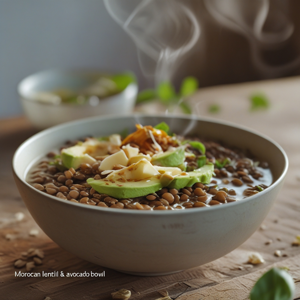 Moroccan Spiced Lentil & Avocado Power Bowl
